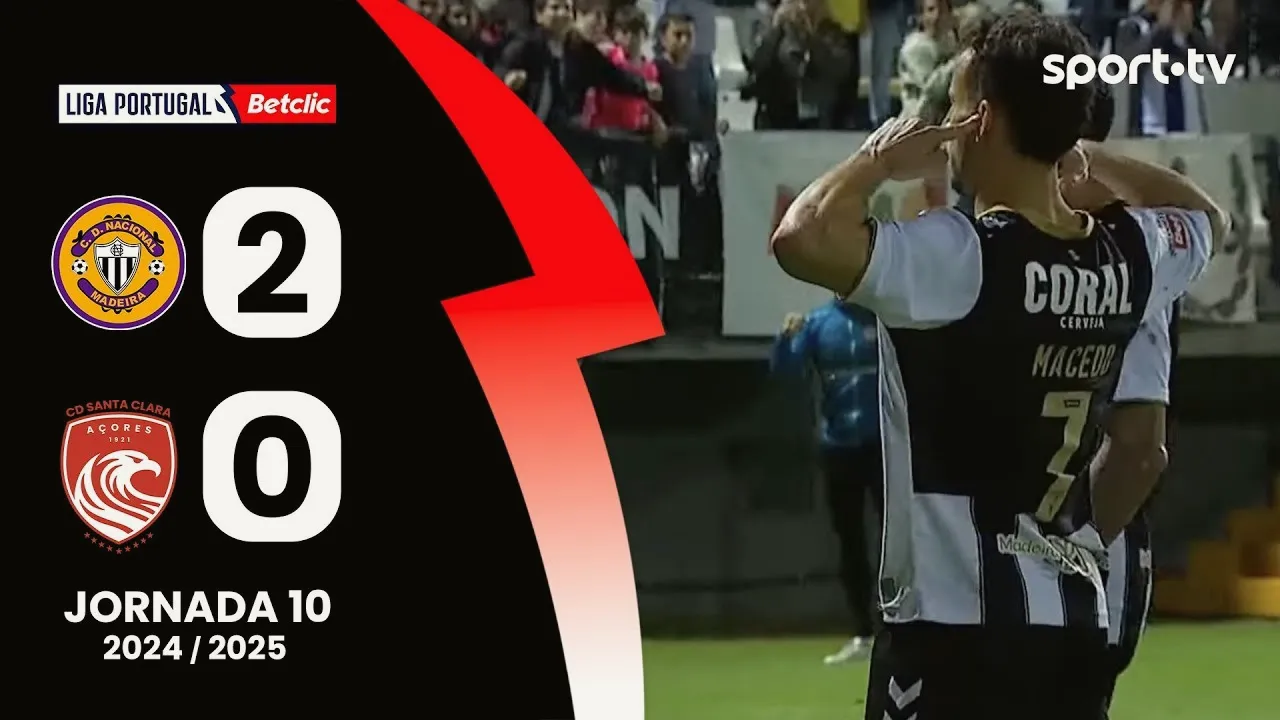 ไฮไลท์ฟุตบอล 05/11/2567 ซีดี นาซิอองนาล เฉือน ซานตา คลาร่า 2-0 ในศึกลีกา ซาเกรส โปรตุเกส 2024 รับชมได้ที่ dooball69.com