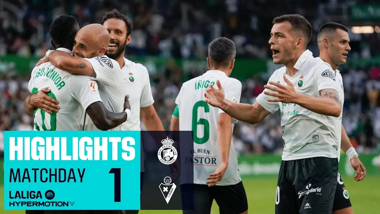 ไฮไลท์ฟุตบอลราซิ่ง ซานตานเดร์ ถล่มเออิบาร์ 4-0 ศึกอาเดลานเต้ สเปนสุดเดือด