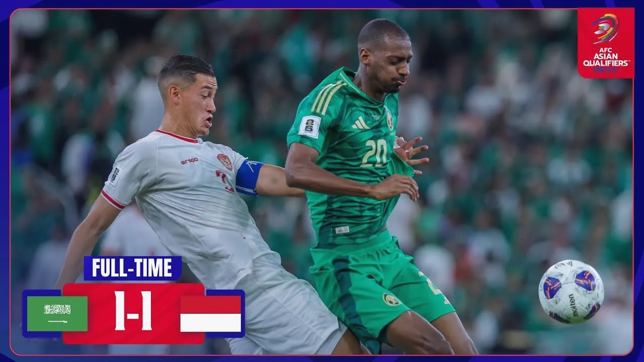 ไฮไลท์ฟุตบอล ซาอุดีอาระเบีย 1-1 อินโดนีเซีย ฟุตบอลโลกรอบคัดเลือกโซนเอเชีย 2024 วันที่ 6 กันยายน 2567 dooball69.com