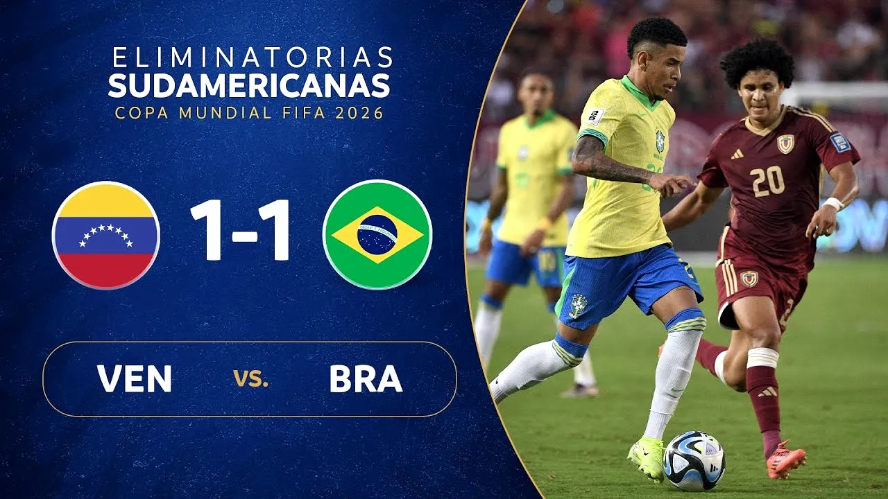 ไฮไลท์ฟุตบอล เวเนซุเอล่า 1-1 บราซิล ศึกฟุตบอลโลก รอบคัดเลือก โซนอเมริกาใต้ วันที่ 15 พฤศจิกายน 2567 สุดเดือดเสมอกัน