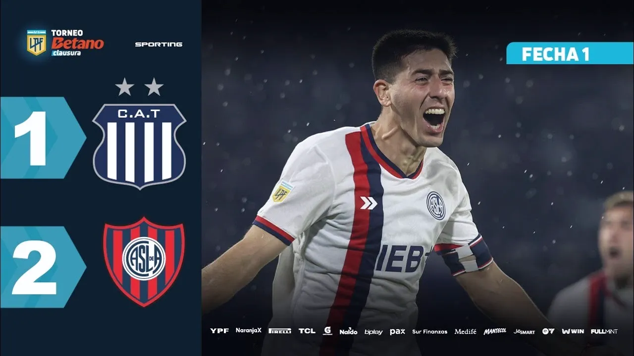 ไฮไลท์บอลอาร์เจนติน่า พรีเมียร์ ดิวิชั่น 12 กรกฎาคม 2568 ทัลเลเรส 1-2 ซาน ลอเรนโซ่ สนุกครบรสเร้าใจที่ dooball69.com