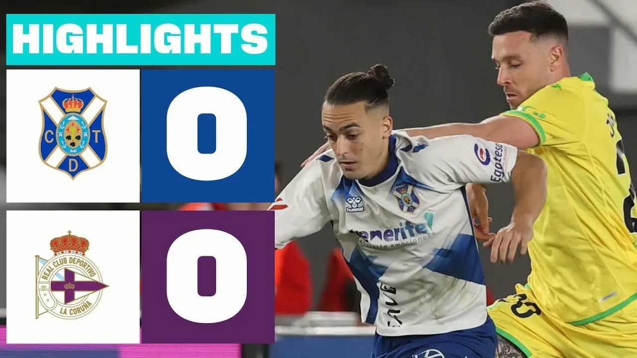 ไฮไลท์บอล เตเนริเฟ่ เสมอ เดปอร์ติโบ ลา คอรุนญ่า 0-0 อเดลันเต้ สเปน 30 มกราคม 2568