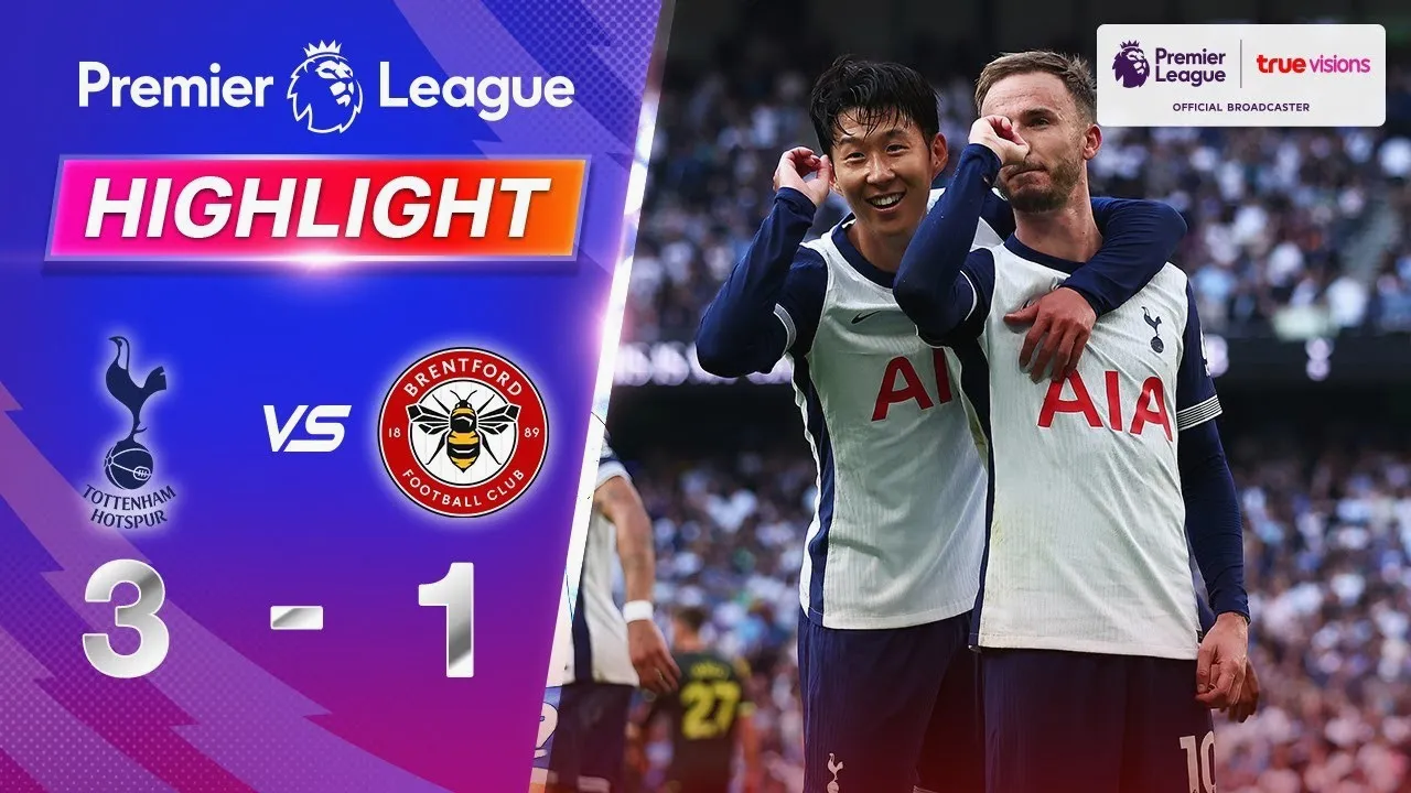 ไฮไลท์ผลบอล ท็อตแน่ม ฮ็อทสเปอร์ส ชนะ เบรนท์ฟอร์ด 3-1 ในเกมพรีเมียร์ลีก อังกฤษ 22/09/2567 dooball69.com