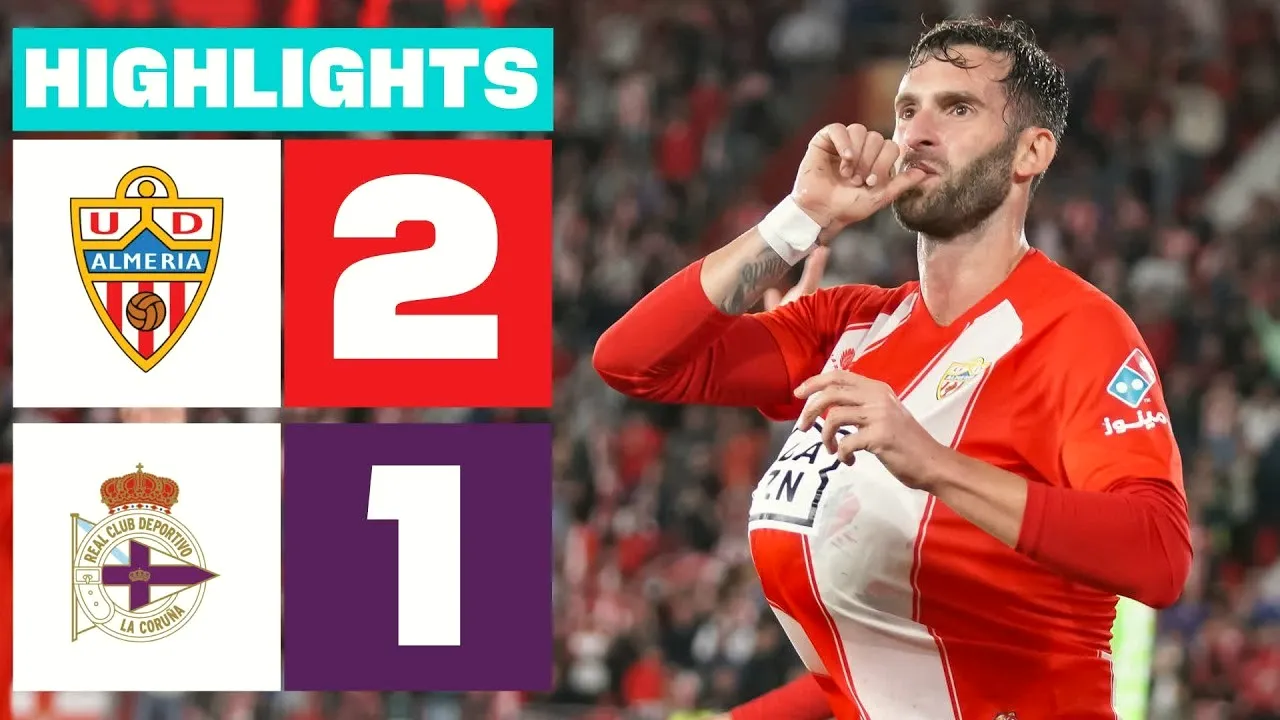 ไฮไลท์บอล อัลเมเรียเฉือนเดปอร์ติโบ ลา คอรุนญ่า 2-1 ศึกอเดลันเต้ สเปน ฤดูกาล 2024 วันที่ 18/11/2567 dooball69.com