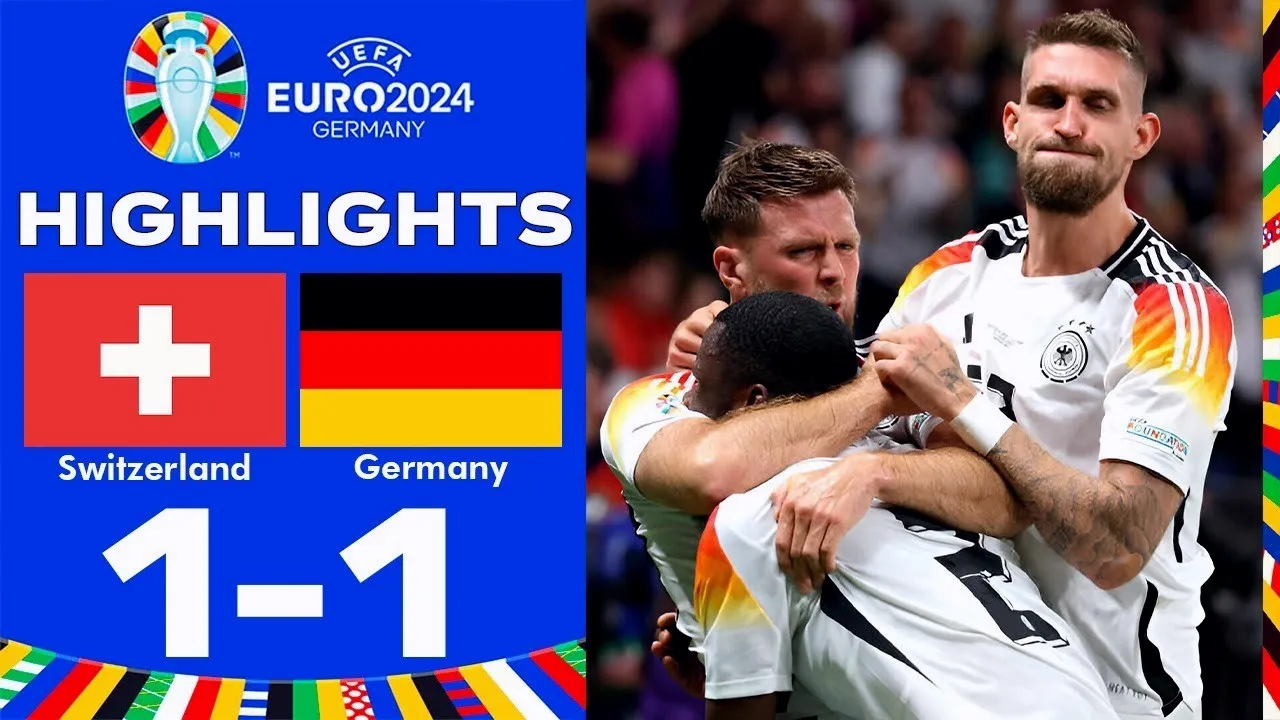 24 มิถุนายน 2567 ไฮไลท์ยูโร 2024 สวิตเซอร์แลนด์เสมอเยอรมนี 1-1 แบ่งแต้มสนุกดุเดือด dooball69.com
