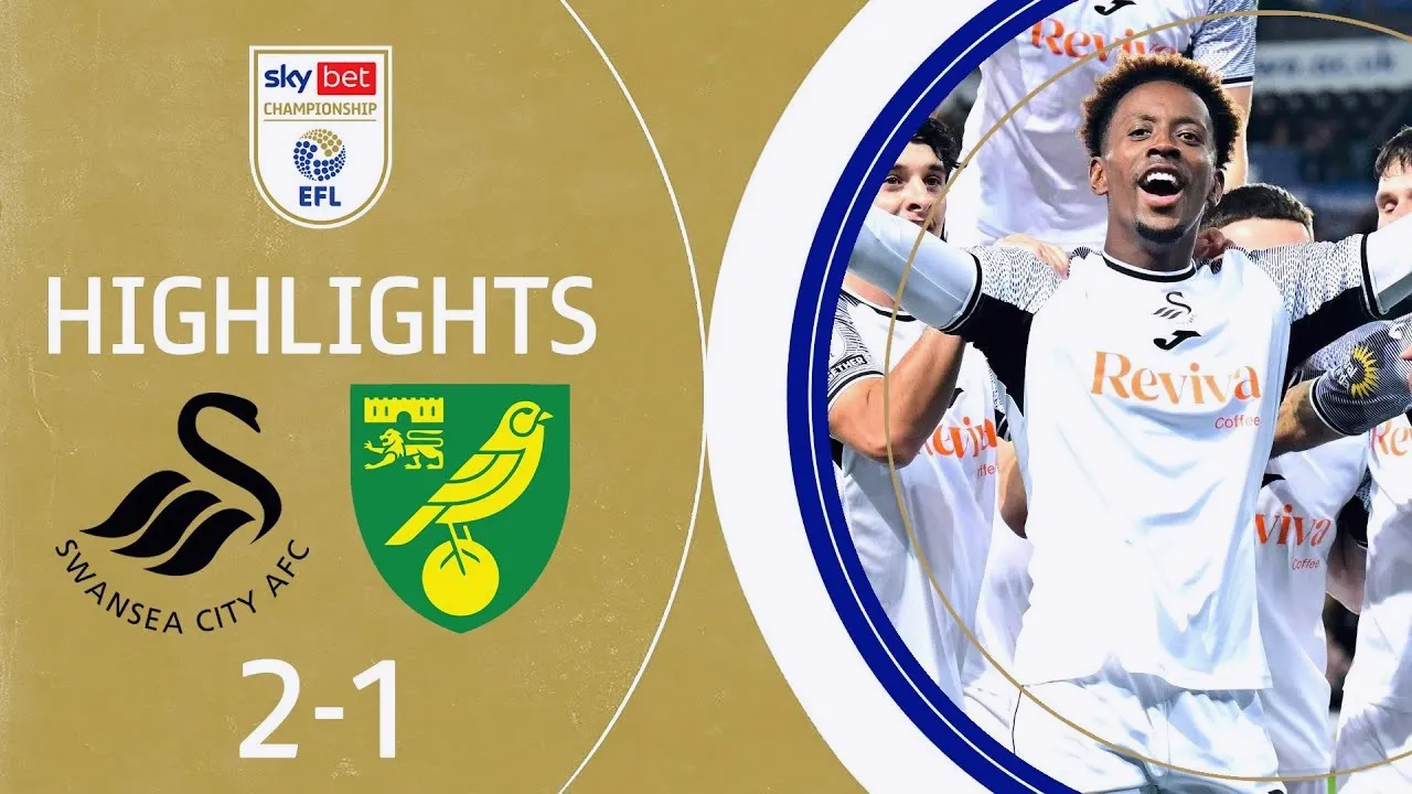 ไฮไลท์ฟุตบอล สวอนซี ซิตี้ เฉือนชนะ นอริช ซิตี้ 2-1 เดอะแชมป์เปี้ยนชิพ อังกฤษ 05/10/2566