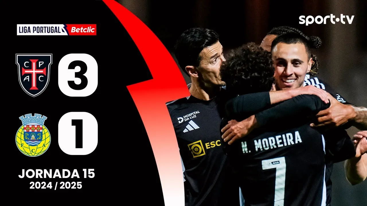 ไฮไลท์บอล ลีกา ซาเกรส โปรตุเกส 2024 คาซ่า เพีย เอซี เปิดบ้านชนะอารัวก้า 3-1 วันที่ 21/12/2567