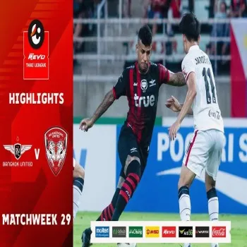 ดูไฮไลท์ไทยลีก ทรู แบงค็อก ยูไนเต็ด เฉือนชนะ เมืองทอง ยูไนเต็ด 2-0 ในศึกรีโว่ไทยลีก 2022/23