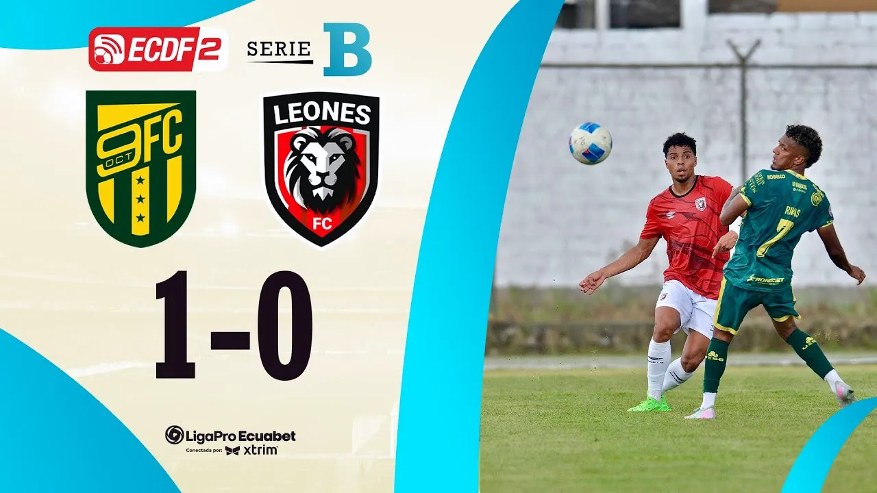 ไฮไลท์ฟุตบอล 9 de Octubre ชนะ Leones del Norte 1-0 ในลีก้าโปร เอกวาดอร์ ซีรี่ย์บี ฤดูกาล 2025/2568 วันที่ 4 มิถุนายน 2568