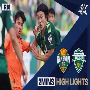 ไฮไลท์ฟุตบอลเกาหลีใต้ เคลีก 2023 ชอนบุกฮุนไดมอเตอร์พลิกชนะแกงวัน เอฟซี 2-1 ปิดเกมสนุก