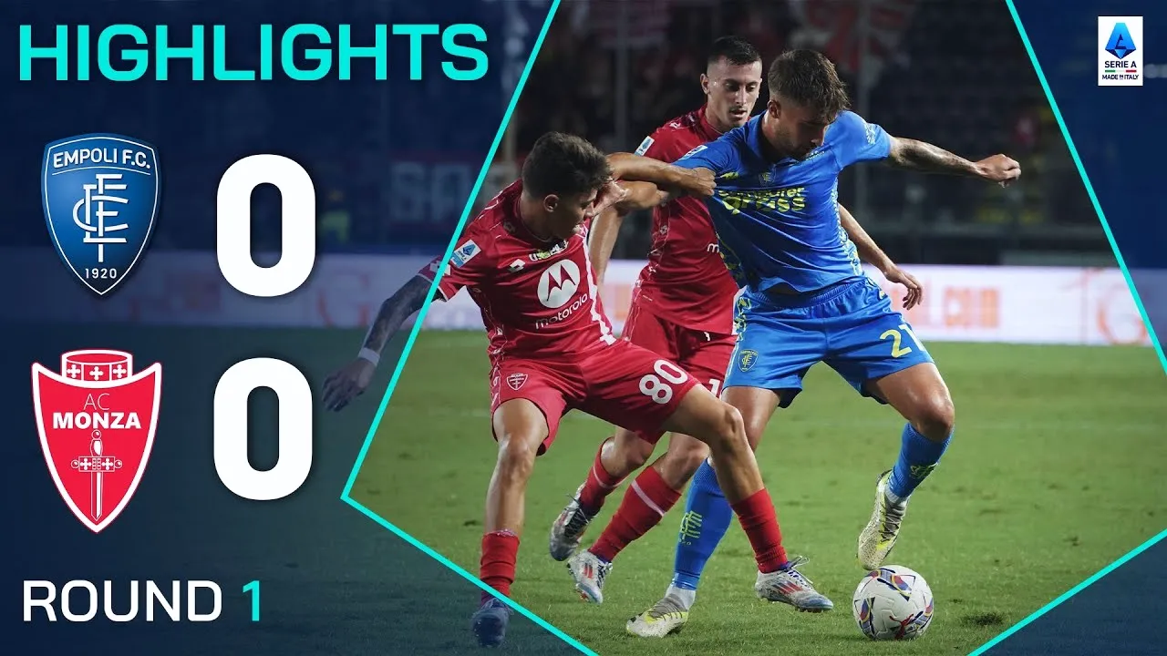ไฮไลท์ฟุตบอล กัลโช่ เซเรียอา อิตาลี 2024 เอ็มโปลี เสมอ มอนซ่า 0-0 จบเกมไร้สกอร์ วันที่ 18 สิงหาคม 2567