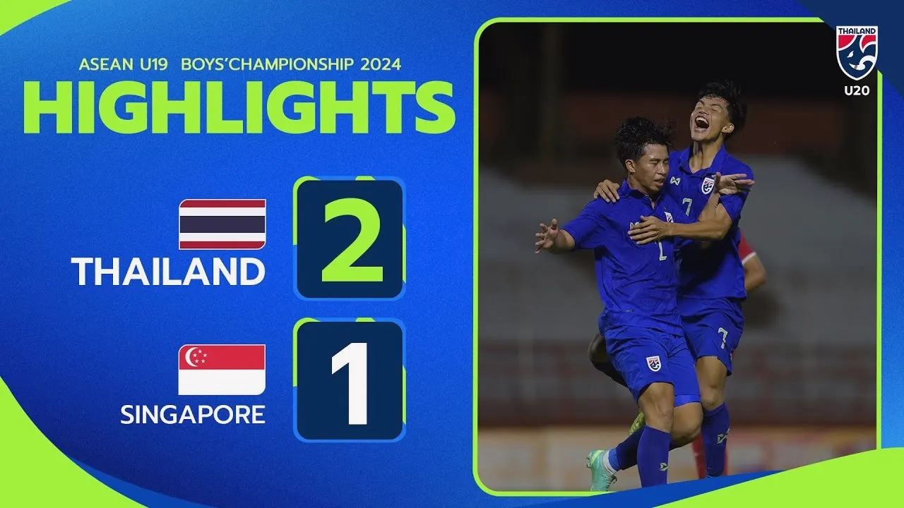 dooball69.com - 20/07/2567 ชิงแชมป์อาเซียน U19 : ไทย 2-1 สิงคโปร์ ไฮไลท์ฟุตบอล ดูบอลแม่นยำ