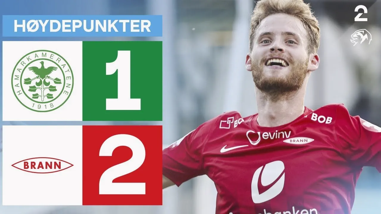 ไฮไลท์ฟุตบอลนอร์เวย์ ทิปเปลีเก้น 2024 วันที่ 2 มิถุนายน 2567 ฮามคาม 1-2 เอสเค บรานน์ ย้อนหลังชมคลิปเต็มทาง dooball69.com