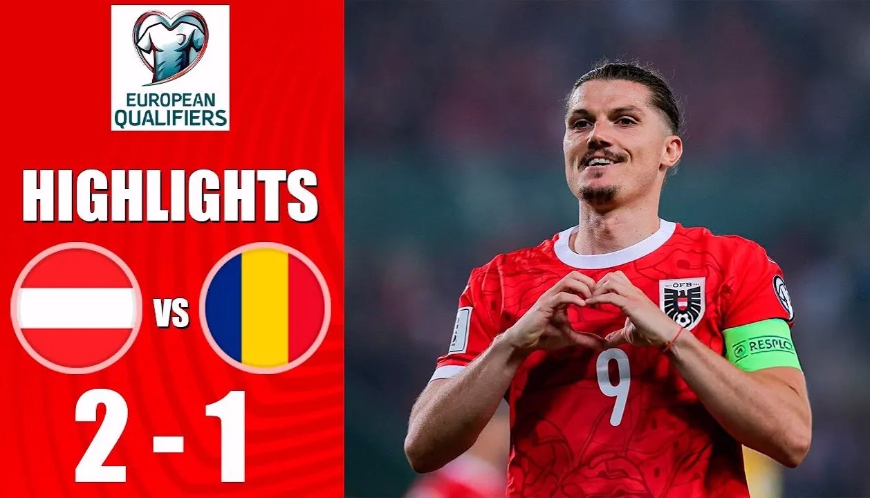 ไฮไลท์ฟุตบอล 08/06/2568 ออสเตรีย 2-0 โรมาเนีย ศึกฟุตบอลโลก 2026 รอบคัดเลือก โซนยุโรป เร่งเครื่องเก็บสามแต้มสำคัญ