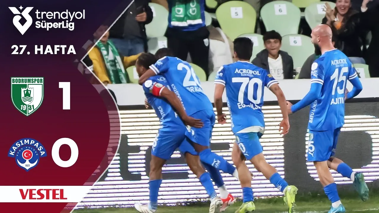 ไฮไลท์ฟุตบอลตุรกี ซุปเปอร์ลีก 08/03/2568 โบดรุมสปอร์ เฉือน คาซิมปาซ่า 1-0 ศึกแย่งชัยนัดเดือด