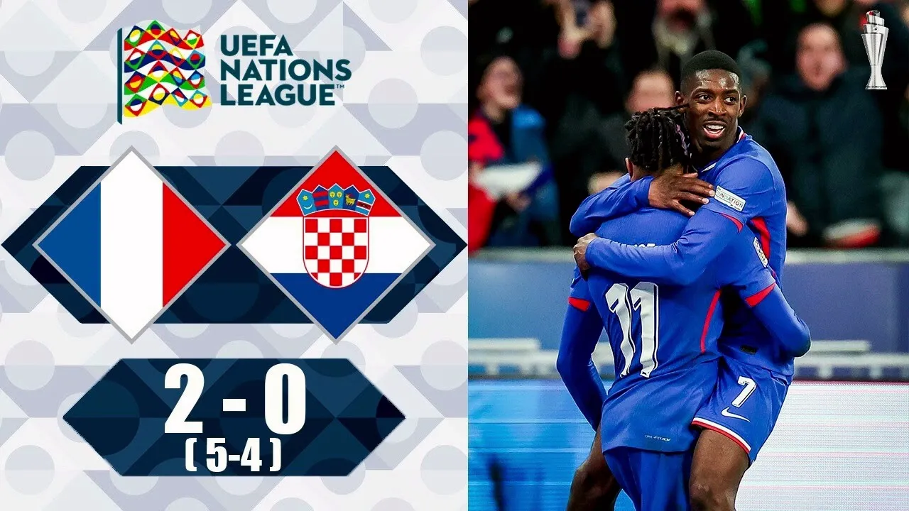 ไฮไลท์ฟุตบอล ฝรั่งเศส ชนะจุดโทษ โครเอเชีย 5-4 หลังเสมอ 2-0 รวมสองนัด ยูฟ่า เนชั่นส์ ลีก 2025 วันที่ 24/03/2568