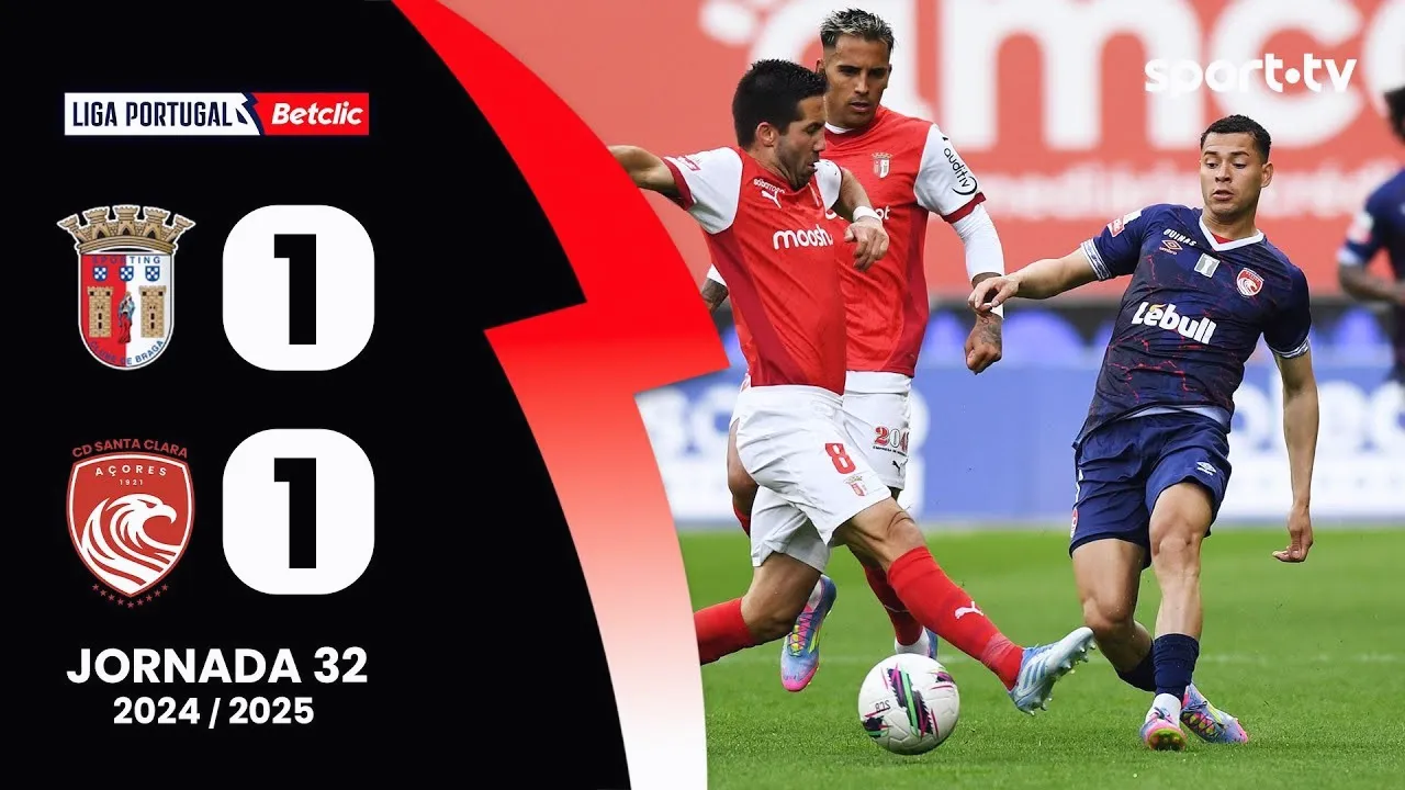 ไฮไลท์ฟุตบอล สปอร์ติ้ง บราก้า เสมอ ซานตาคลาร่า 1-1 ลีกา ซาเกรส โปรตุเกส วันที่ 4 พฤษภาคม 2568