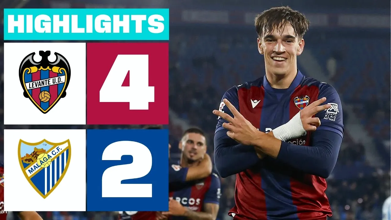 ไฮไลท์ฟุตบอลเดือด เลบานเต้พลิกแซงมาลาก้า 4-2 ศึกอเดลันเต้ สเปน ฤดูกาล 2024 วันที่ 28/11/2567