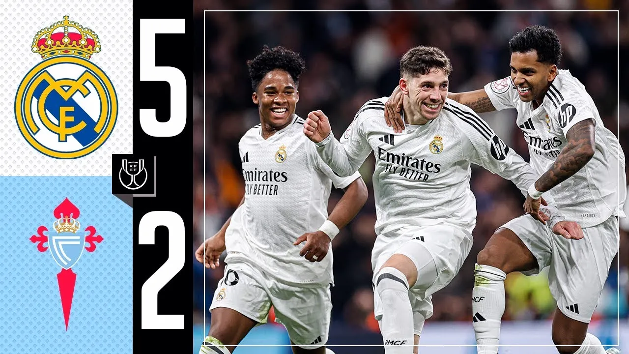 ดูไฮไลท์ เรอัล มาดริด ฝ่าเซลต้า บีโก้ 5-2 ต่อเวลา โคปา เดล เรย์ สเปน 17 มกราคม 2568