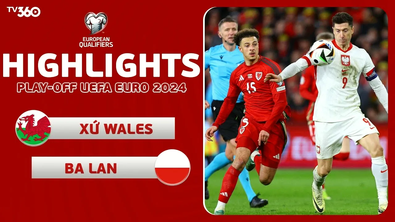 ไฮไลท์ฟุตบอลยูโร 2024 รอบเพลย์ออฟ 27/03/2567 เวลส์ 0-0 โปแลนด์ ดวลจุดโทษ 4-5 ฝ่ายหลังเฉือนชนะเข้ารอบ