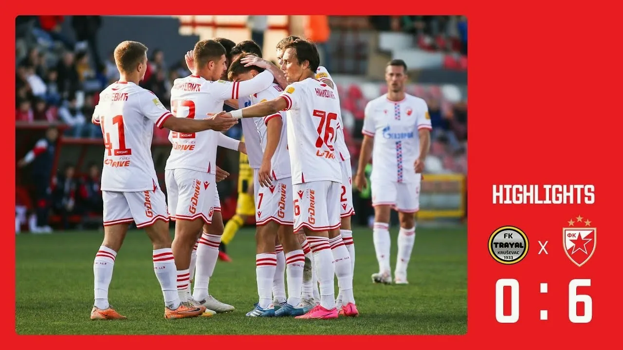 ไฮไลท์บอล เซอร์เบีย คัพ 2023 เอฟเค ทราจัล พ่ายยับ เซอร์เวน่า ซเวซด้า 0-6 วันที่ 19 ตุลาคม 2566