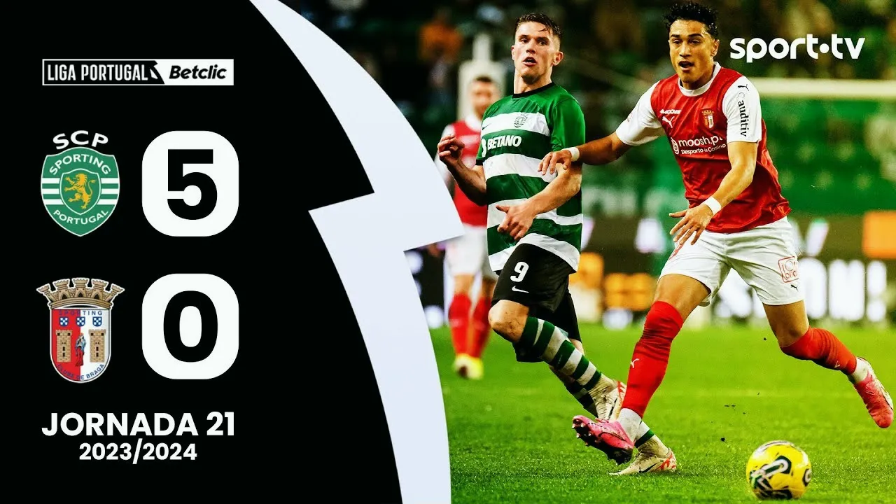 📺 ไฮไลท์ฟุตบอล ลีกา ซาเกรส โปรตุเกส ฤดูกาล 2024 วันที่ 12 กุมภาพันธ์ 2567 - สปอร์ติ้ง ลิสบอน ถล่ม สปอร์ติ้ง บราก้า ขาดลอย 5-0
