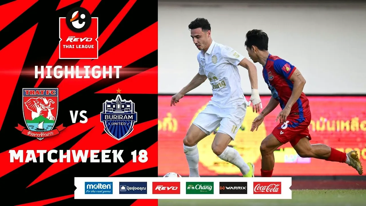 dooball69.com - 19 กุมภาพันธ์ 2567 ชมไฮไลท์เดือด ตราด เอฟซี พ่ายคาบ้าน บุรีรัมย์ ยูไนเต็ด 4-3 พลิกสนั่น รีโว่ ไทยลีก