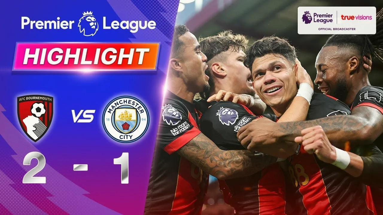 ไฮไลท์ฟุตบอล บอร์นมัธ 2-1 แมนเชสเตอร์ ซิตี้ พรีเมียร์ลีกอังกฤษ 2024 วันที่ 3/11/2567 dooball69.com