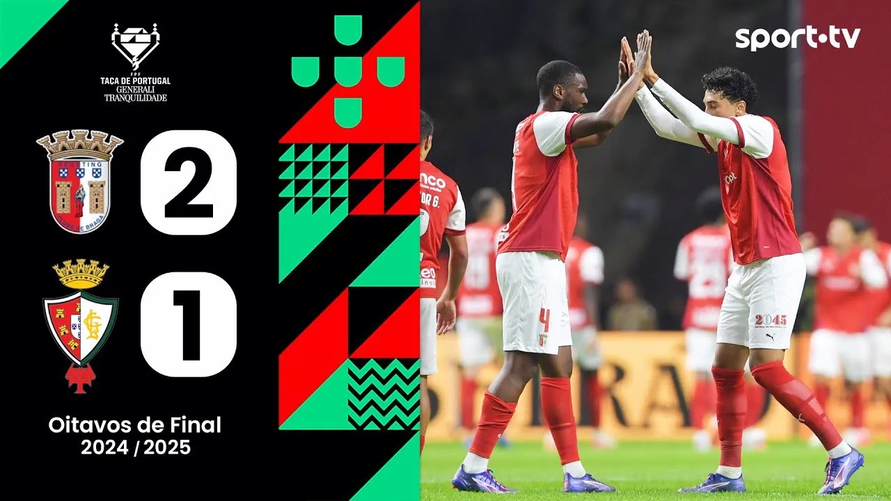 ไฮไลท์ฟุตบอล โปรตุเกส คัพ 2025 สปอร์ติ้ง บราก้า เฉือนชนะ ลูซิทาโน อีโวรา 2-1 วันที่ 16/01/2568 จาก dooball69.com