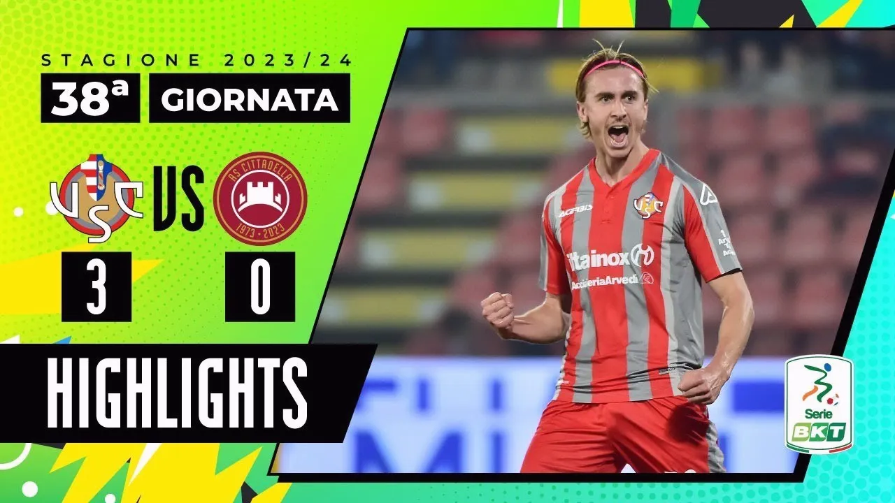 ไฮไลท์ฟุตบอล เซเรียบี อิตาลี เครโมเนเซ่ ถล่ม ชิตตาเดลล่า 3-0 ประจำวันที่ 11 พฤษภาคม 2567 ชมคลิปเด็ดที่ dooball69.com