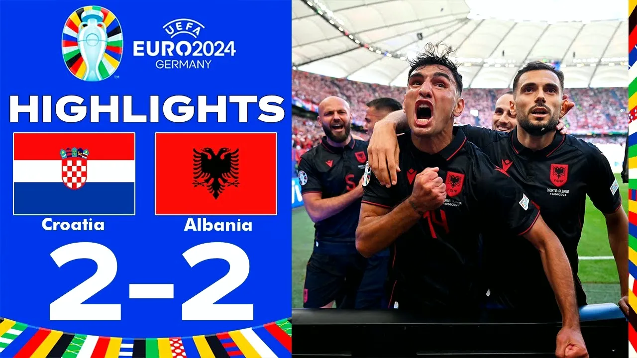 ไฮไลท์ฟุตบอลยูโร 2024 โครเอเชียเจ๊าแอลเบเนีย 2-2 ฟัดเดือดสุดมันส์ วันที่ 20 มิถุนายน 2567