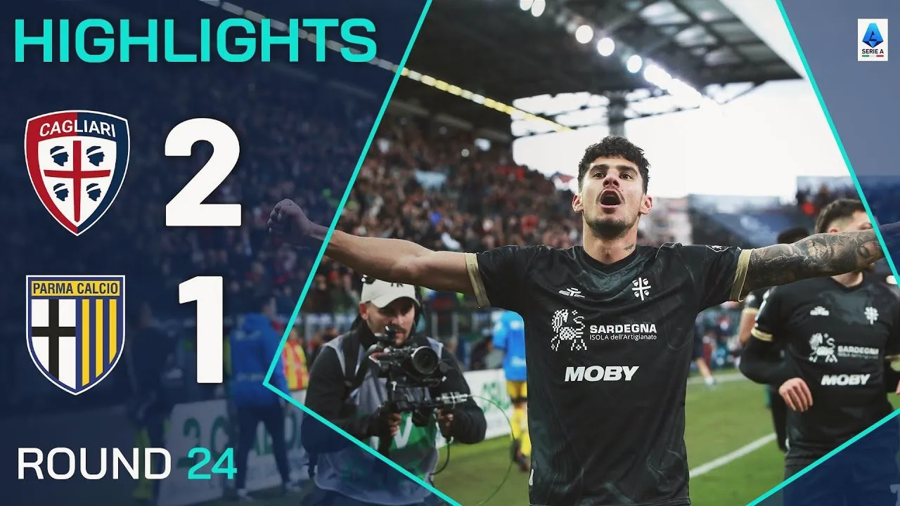 ไฮไลท์ฟุตบอล กายารี่ เปิดบ้านพลิกชนะ ปาร์ม่า 2-1 ศึกกัลโช่ เซเรียอา อิตาลี 2025 วันที่ 10 กุมภาพันธ์ 2568