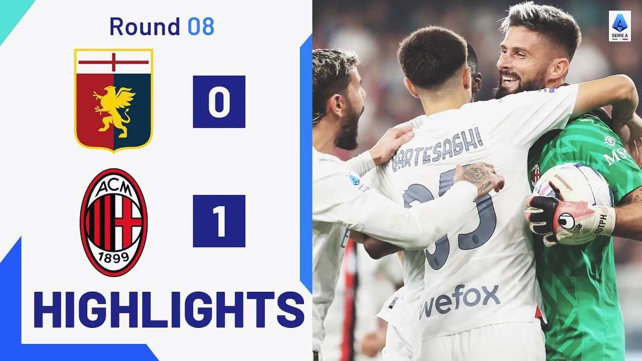 ไฮไลท์ฟุตบอล เจนัว พ่ายคาบ้าน 0-1 เอซี มิลาน ศึกกัลโช่ เซเรียอา อิตาลี ประจำวันที่ 08/10/2566