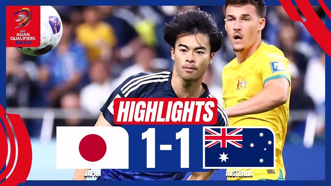 16 ตุลาคม 2567 ไฮไลท์ฟุตบอลโลก 2024 รอบคัดเลือก โซนเอเชีย ญี่ปุ่น เสมอ ออสเตรเลีย 1-1 สุดมันส์