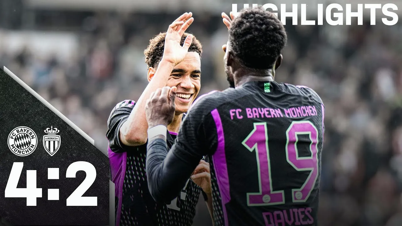 บาเยิร์น มิวนิค เฉือนชนะโมนาโก 4-2 ในศึกกระชับมิตรสโมสรสุดเดือด เกมรุกพังตาข่ายรวม 6 ประตู dooball69