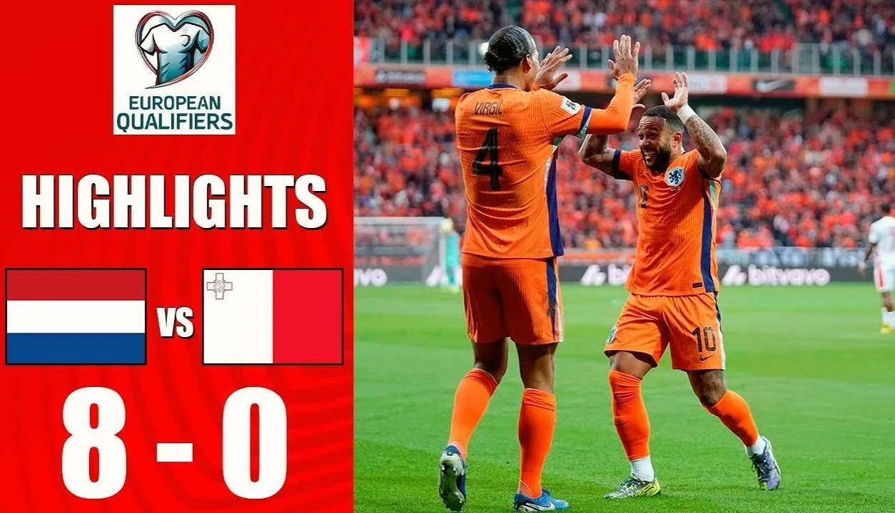 ไฮไลท์ฟุตบอล เนเธอร์แลนด์ ถล่ม มอลต้า 8-0 ศึกฟุตบอลโลกรอบคัดเลือกโซนยุโรป 11 มิถุนายน 2568 dooball69.com