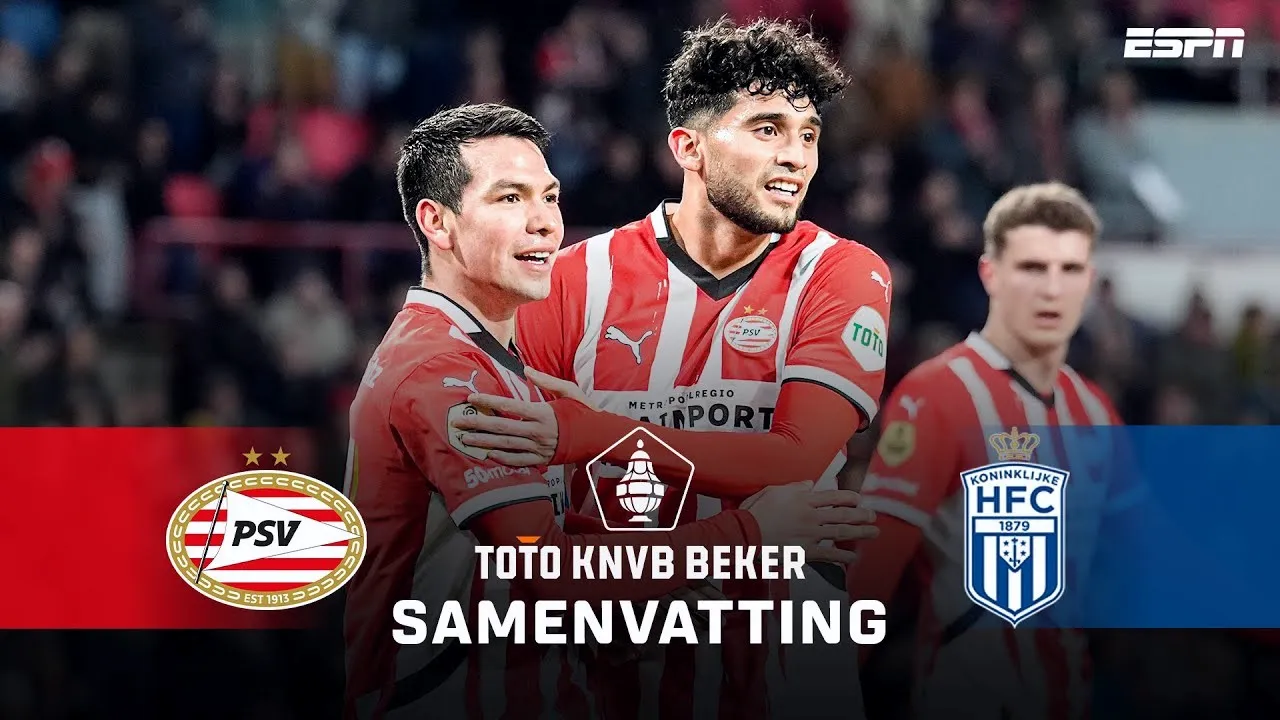 ไฮไลท์ฟุตบอล พีเอสวี ไอนด์โฮเฟ่น ถล่ม โคนินคลิชเค่อ 8-0 ศึกเนเธอร์แลนด์ ดัตช์ คัพ 2024 วันที่ 18 ธันวาคม 2567