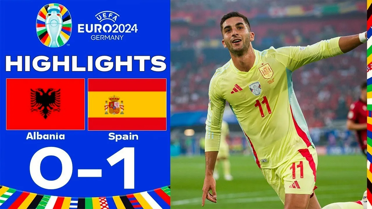 ไฮไลท์บอลยูโร 2024 แอลเบเนียพ่ายสเปน 0-1 วันที่ 25 มิถุนายน 2567 ดูคลิปจบเกมได้ที่ dooball69.com
