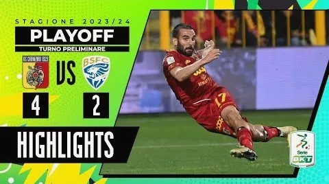 ไฮไลท์ฟุตบอล คาตันซาโร่ 4-2 เบรสชา เพลย์ออฟเลื่อนชั้นเซเรียบี อิตาลี ฤดูกาล 2024 | 19 พฤษภาคม 2567