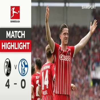ไฟร์บวร์กถล่มชาลเก้ขาดลอย 4-0 ศึกบุนเดสลีกา 22/23
