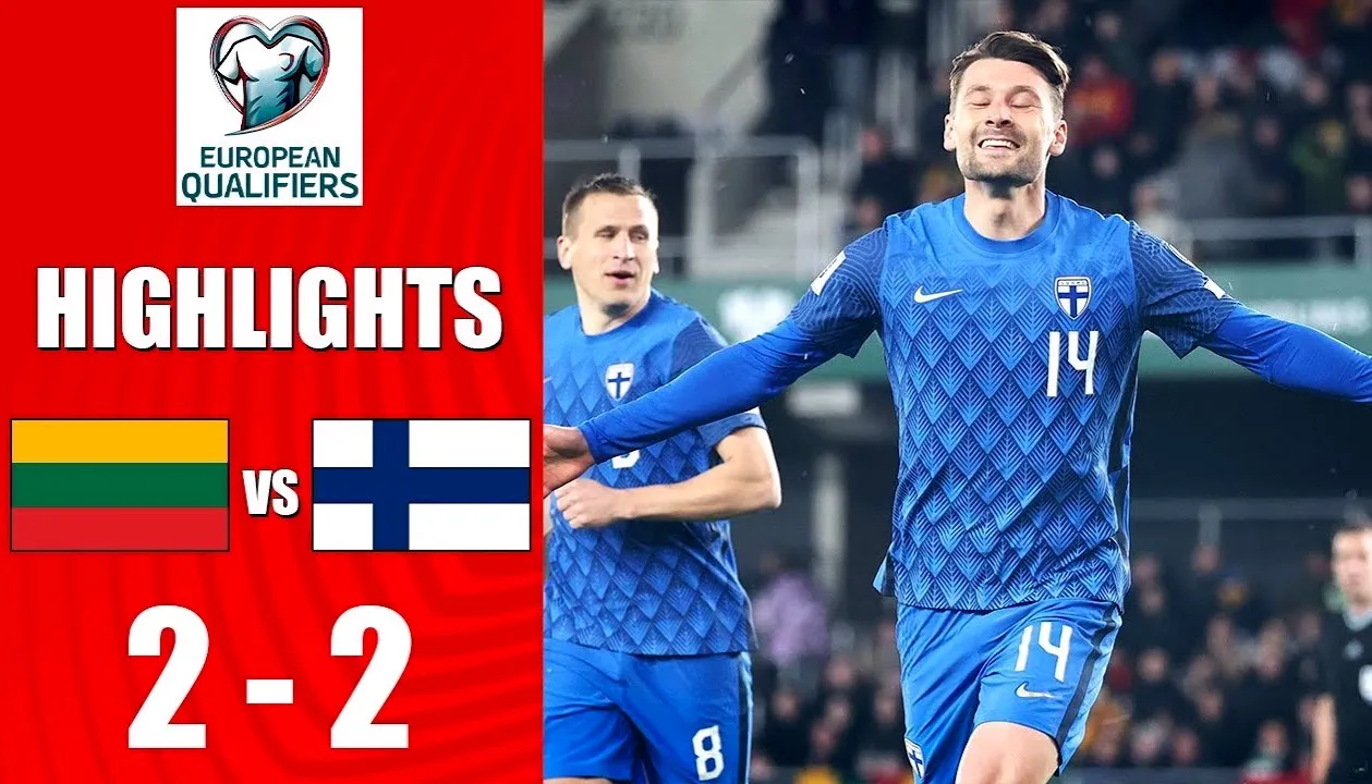 ไฮไลท์ฟุตบอลโลก 2025 รอบคัดเลือกโซนยุโรป ลิธัวเนีย เปิดบ้านเสมอฟินแลนด์ 2-2 สนุกครบรส 25/03/2568